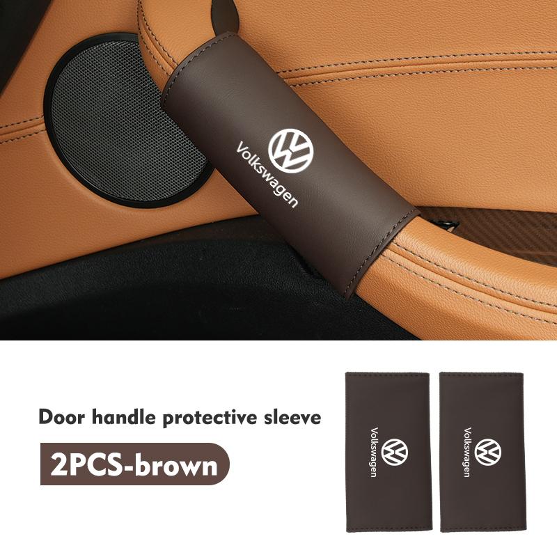 Car Door Inner Handle Protector Armrest Handle Decor Cover For Volkswagen VW Scirocco Passat Polo B5 B6 B7 CC Tiguan Sharan zg8