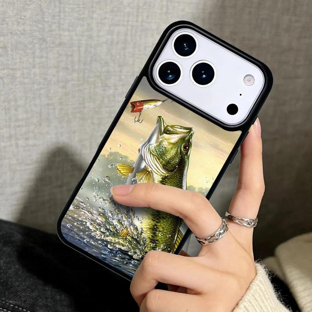 Чехол Case для iPhone 17 Air 16 Pro Max 15 Plus 11 13 Mini 14 12 Задняя крышка телефона Базовый Карпфишинг