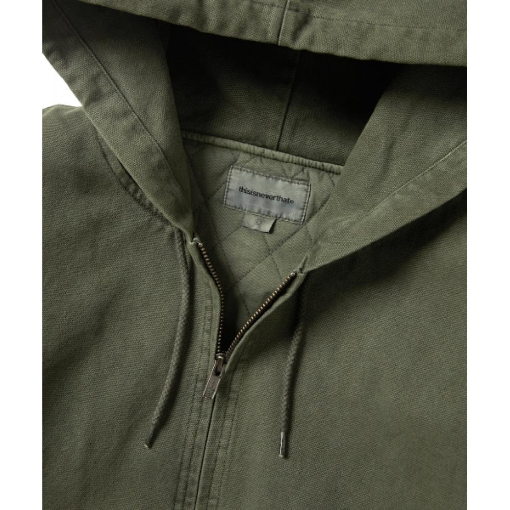 Это никогда не было так Overdyed Hooded Jacket Olive