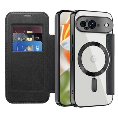 Для Google Pixel 9 Чехол Совместимый с MagSafe Блокировка RFID Кожаный Чехол для Телефона