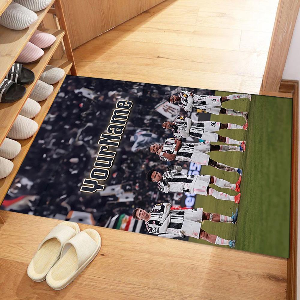 Juventus Personalized Name Area Rug Perfect for Dining Room Playrooms Kitchen Balcony Antislip Carpet Decorate Offices Wedding Party Gift