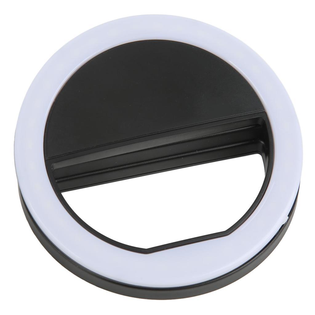 Selfie Ring Light 360 Degrees Lighting Soft Glareless Light 0.4in Thick Clamp Widely Used Mini Ring