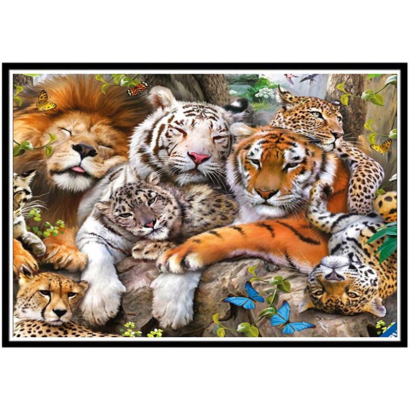 5D Diamond Painting Diy Beauty Animal Pattern Full Diamond Handmade Diamond Embroidery Mosaic Home Living Room Decoration Gift
