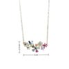 Colored Zircon Zircon Flower Necklace Geometry Design Luxury Jewelry  Women's Jewelry