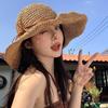Straw Woven Seaside Sun Hat Sun Protection Bow Panama Hat Fashion Beach Fisherman Hat