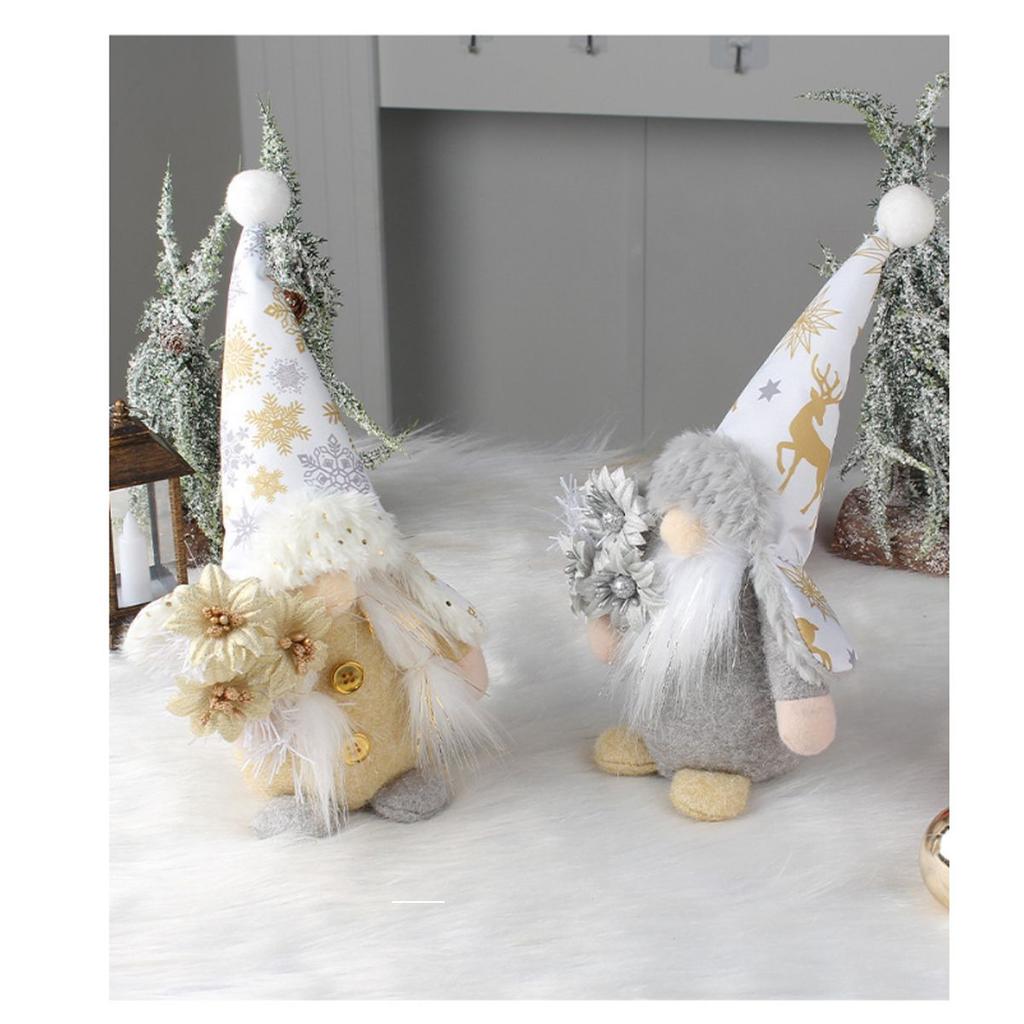 Creative Standing Dwarf Doll With Hat And No Face (gold And ) - Desktop Decoration