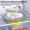 Microwave Food Cover with Water Steamer Integrated Handle Splatter Guard Plate Covers Kitchen Gadgets