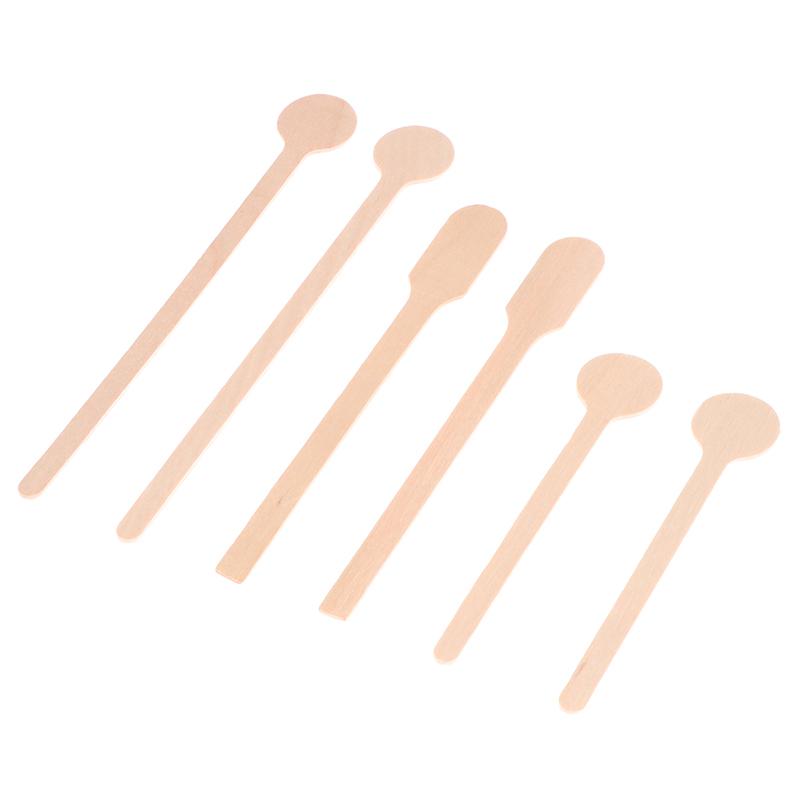 100 шт. деревянных палочек для размешивания кофе, холодных напитков, размешивателей, биоразлагаемых столовых приборов, кофейных палочек