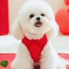 Fluffy New Year Pet Vest Red Winter Dog Jacket Pet Clothes Dancing Lion Cat Coat  Pet Party