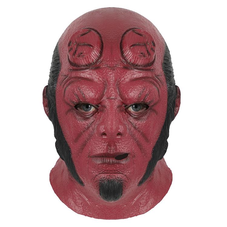 Halloween latex mask Hellboy green fish monster headgear for bar parties and dances COS Role Play