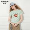 Женская приталенная футболка TonLion с коротким рукавом