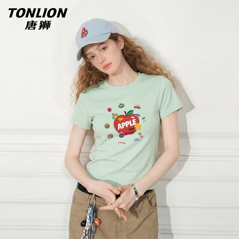 Женская приталенная футболка TonLion с коротким рукавом