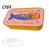 Cute Desk Storage Sardines Jewelry Box with Fishbone Partitions, Compact Mini Travel for Rings Case, Earrings Necklaces Container Women Portable