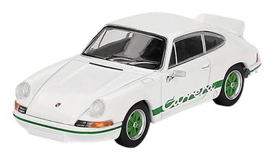 MINI GT Масштаб Porsche 911 Carrera RS Раскраска Grand Prix Готовое изделие 1/64 2.7 Белый/Зеленый (Правый руль)