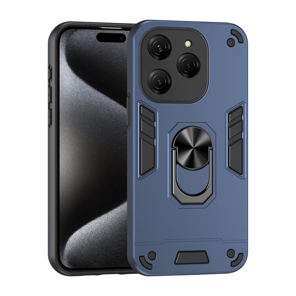 Чехол для Tecno Spark 20 Pro KJ6 с магнитной металлической подставкой-кольцом, ТПУ каркас, пластиковая ударопрочная защитная крышка для телефона Fundas