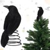 Terrifying Straw Doll Ornament Flexible Spring Base Halloween Raven Desk Doll  Ghost Festival