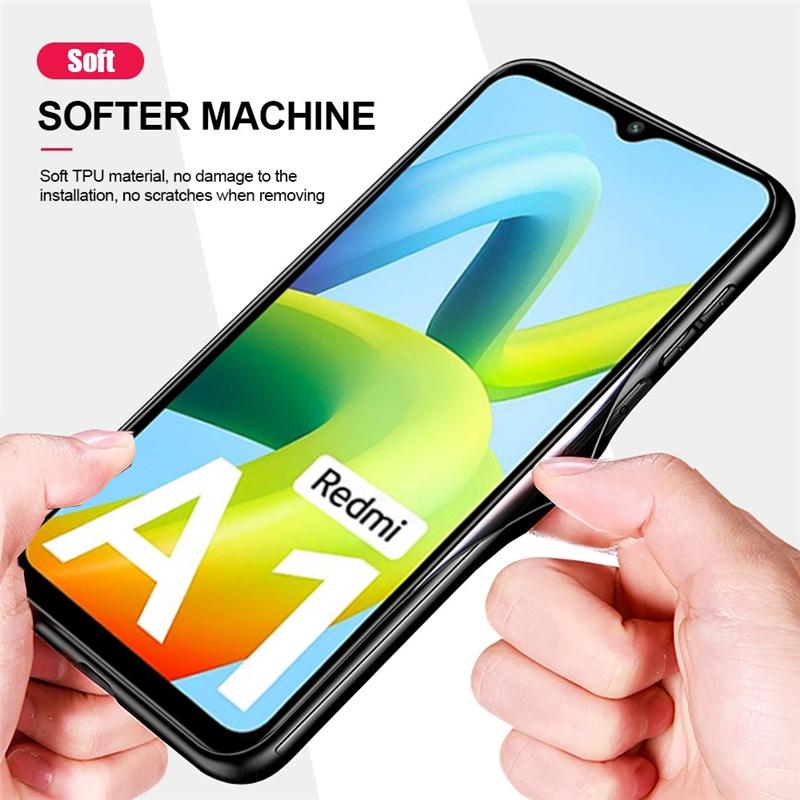For Xiaomi Phone Redmi Case A1 Matte Leather Soft Silicone Phone Cases On For Xiaomi Redmi A1 A 1 Redmia1 Shockproof Car Holder Cover Shell Coque