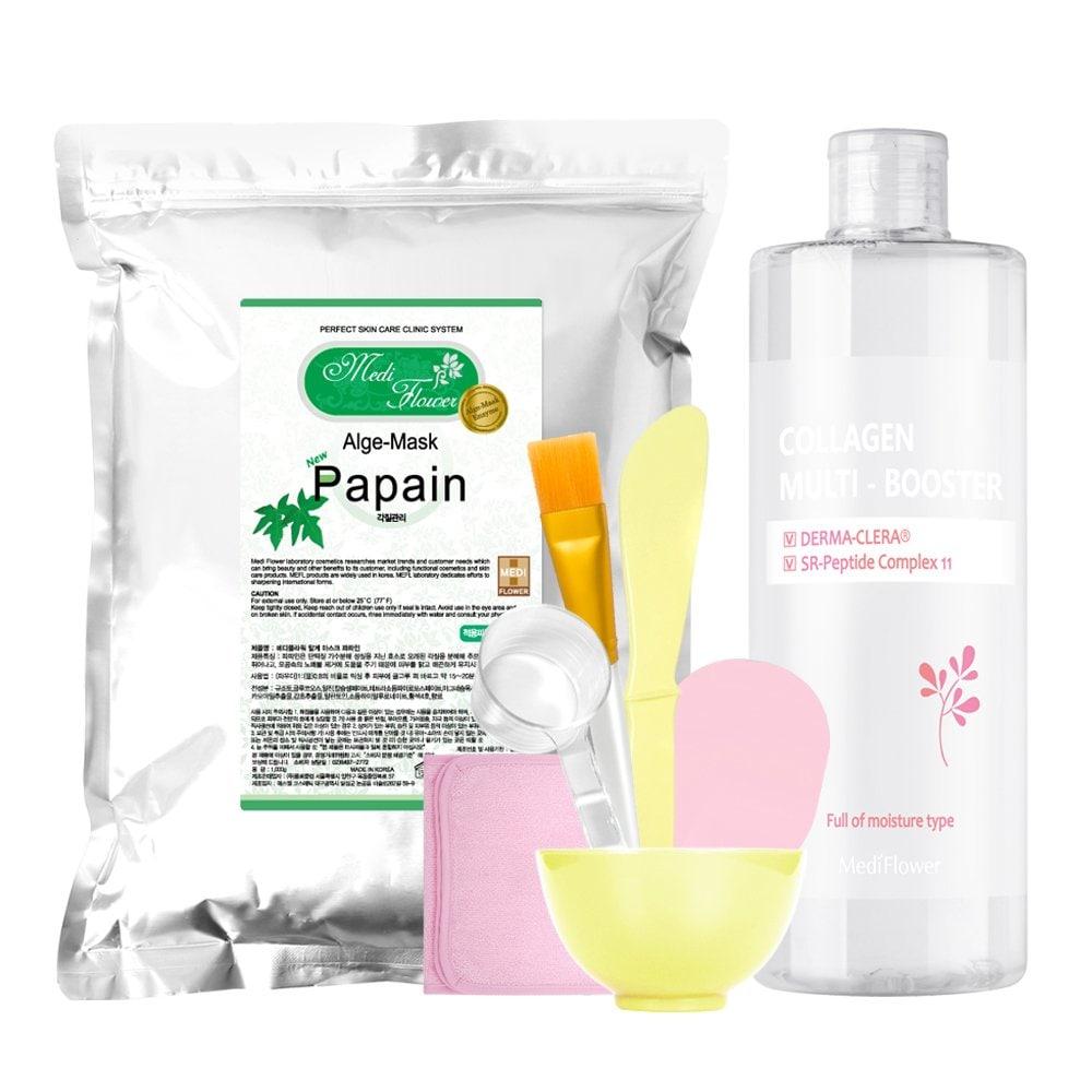 Large Capacity Modeling Pack Starter Pack Papain 1kg + 6 Pack Tools + Collagen Multi Booster 500ml