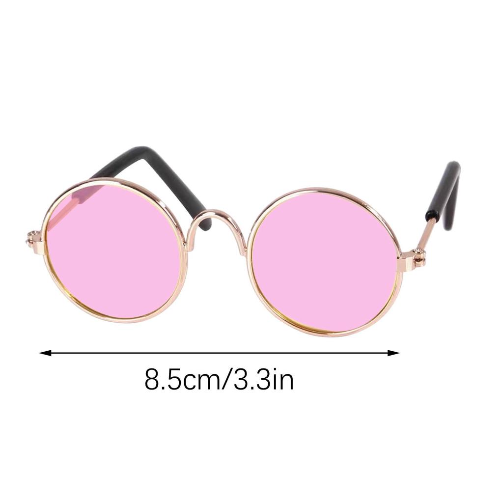 Модная Собака, Кошки, Очки Для Домашних Животных, Творческий Тенденция, Фотосъемка, Круглая Оправа, Маленькая Игрушечная Кукла в Солнечных Очках