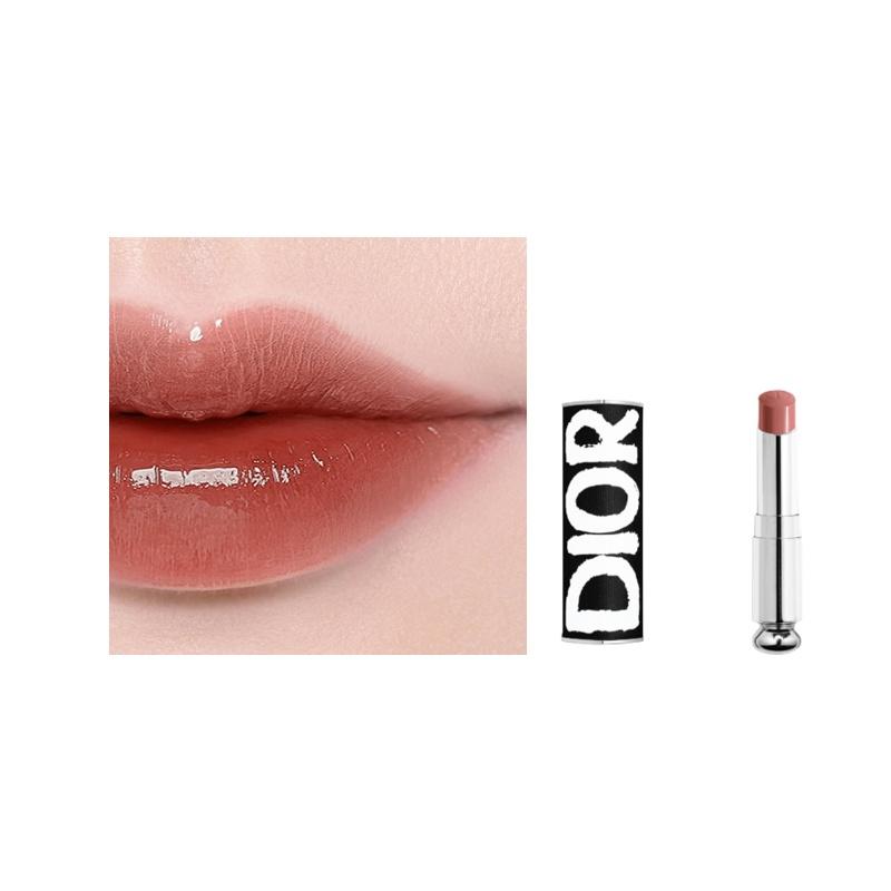 Dior Набор из двух помад: Авангардный черный футляр для помады + сменный стик #428 цвет сырого кокосового молока 3,2 г