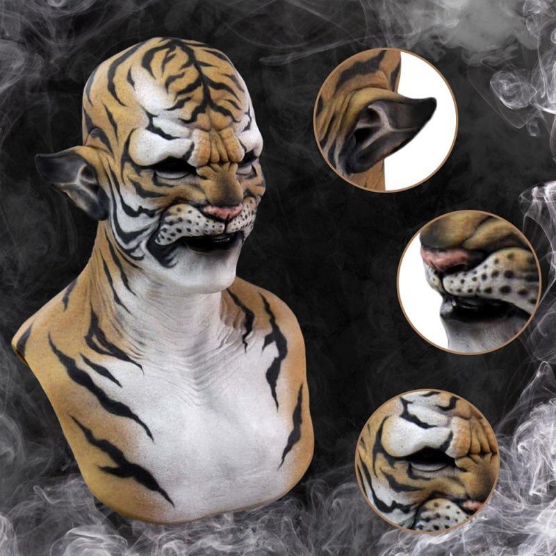 Carnival Animal Latex Headgear - Northeast Tiger cos Dressing up as a Sherry Khan beast tiger mask for pranks