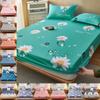 Printing Bed Cover Fitted Sheet Cotton Bedding Mattress Cover Single Double Bedspread Bedcloth No Pillowcases