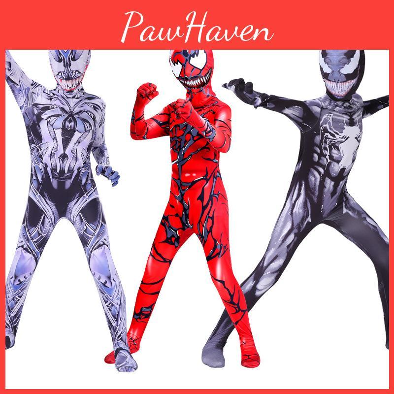Костюм для косплея Черного Венома для взрослых и детей, костюм на Хэллоуин для фанатов Человека-паука