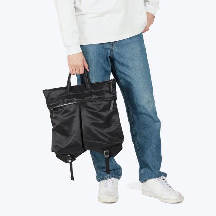 [Masterpiece] Lightning Helmet Bag L 02122-v2 BLACK B4