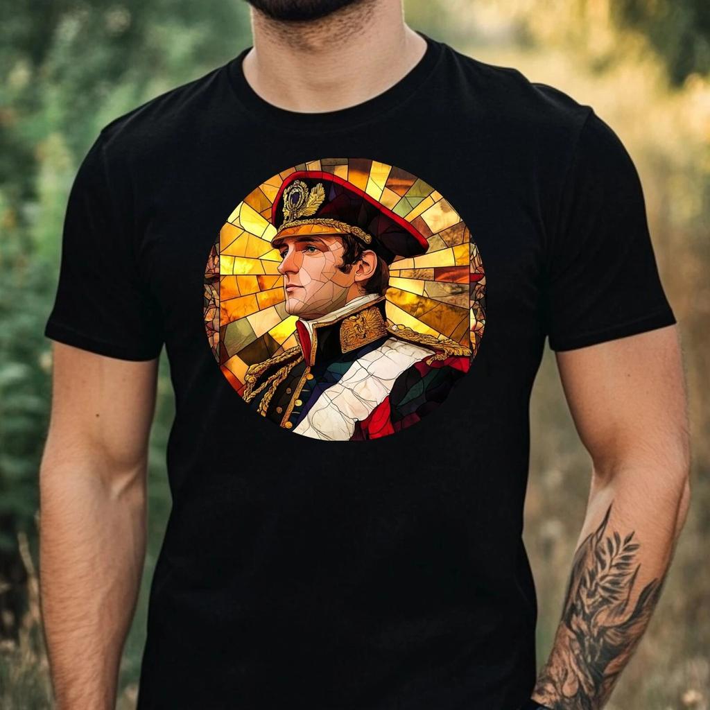 T-Shirt Herren Napoleon Buntglas Motiv Baumwolle Größe XS bis 5XL