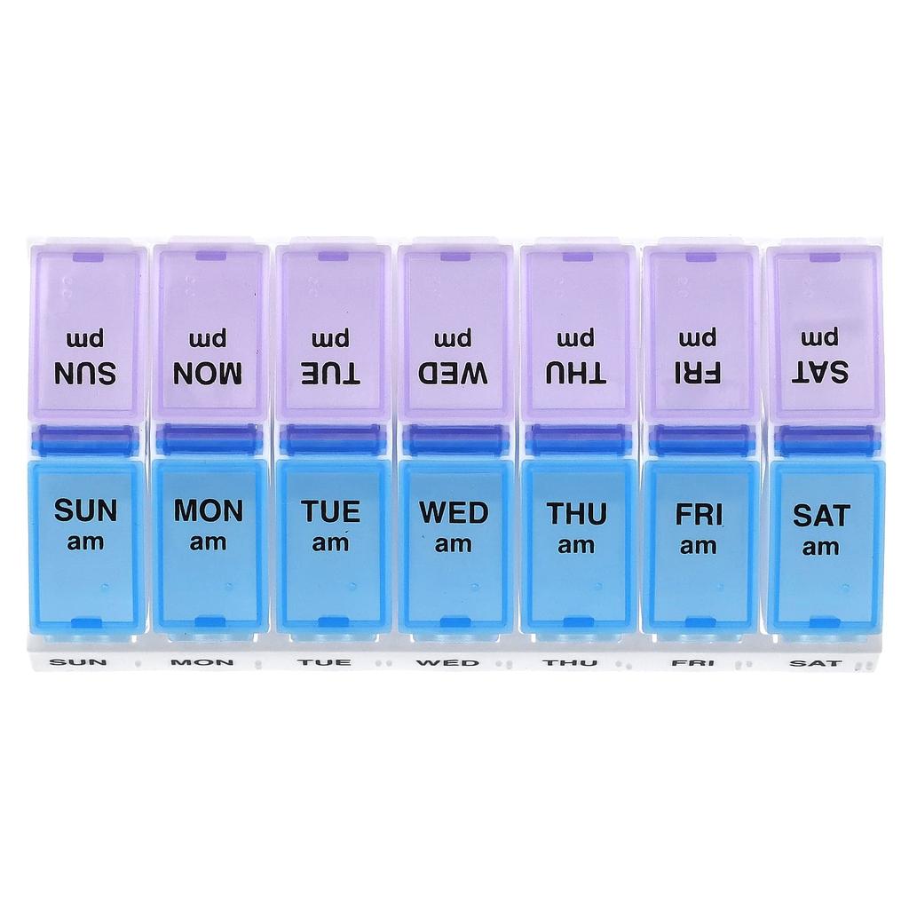 Weekly AM/PM Daily Pop-Up Pill Planner, Small, 1 Count