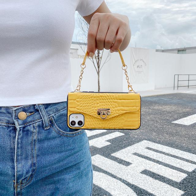 Роскошный бренд 3d сумочка из мягкой кожи крокодила чехол для телефона для Apple Iphone 7 8 Plus X Xs Xr Max 11 10 Pro Se Card Package Cover