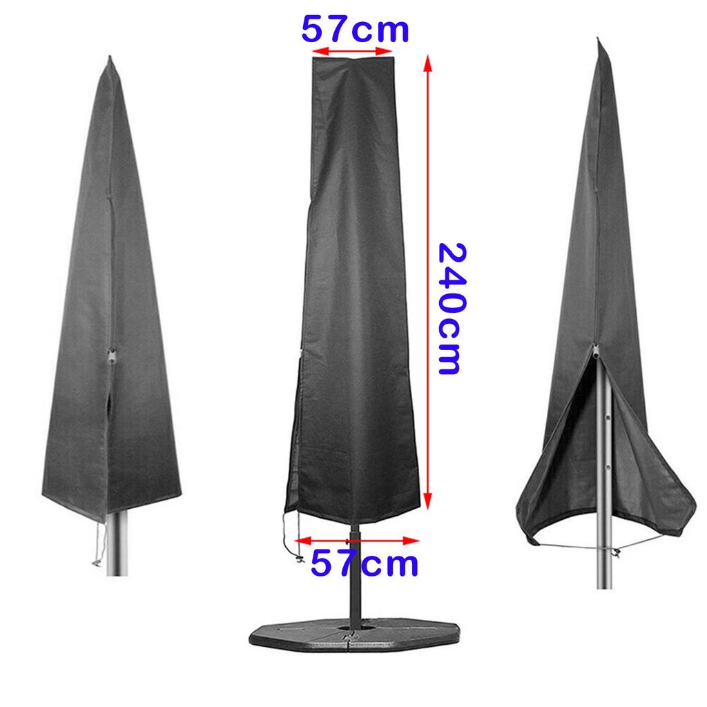 Чехол для уличного зонта для патио с молнией, Чехол для офсетного зонта от дождя, ветра и пыли