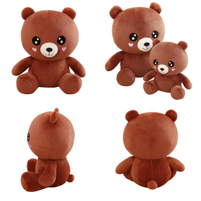Cute Brown Bear Plush Toy Stuffed Animal Teddy Bear Doll Gift For Kids Girls