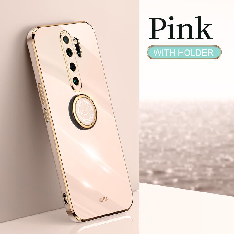 Plating Gold Frame Phone Case On For Xiaomi Redmi Note 8 2021 New 9 S Note8 8T Note9 Pro 9s 9T 9A 9AT Soft Silicone Cover