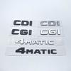 Буквы-эмблемы для Mercedes Benz CDI CGI TDI 4Matic, Стайлинг автомобиля, табличка с логотипом багажника, наклейка с логотипом, плоские шрифты, серебристый, глянцевый