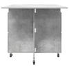 Dining Table Set 2 pcs 140 x 80 x 77 cm Engineered Wood Concrete Grey