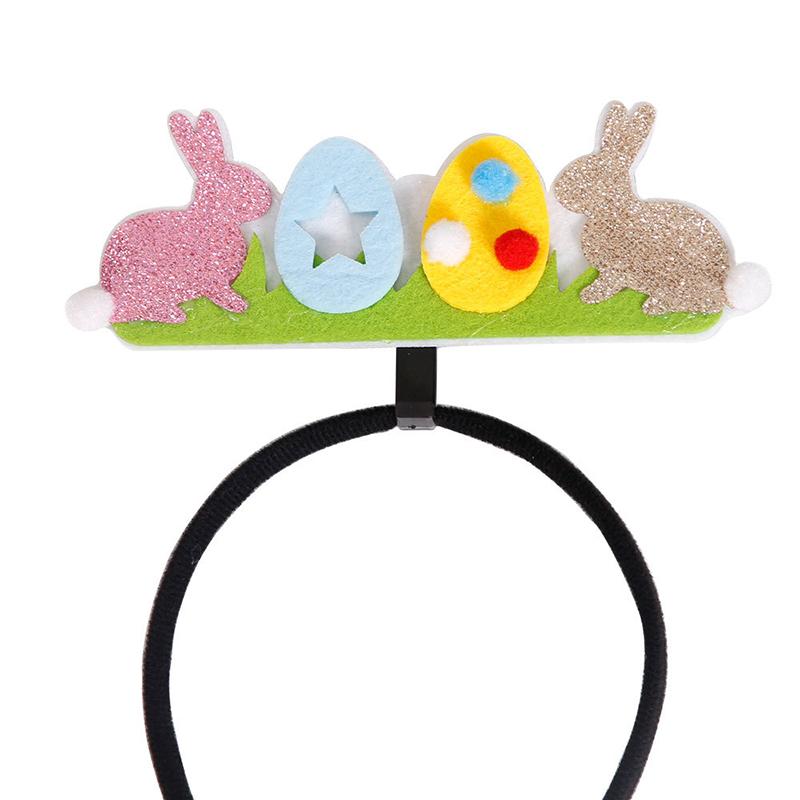 2Pcs Happy Easter Hair Hoop Bunny Carrot Eggs Chick Headband Party Prop