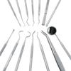 1Pc Dental Tools Kits Clean Scraper Tooth Cleaner Tool Mouth Mirror Tweezers Probe Probe Hook Double Heads Dentist Instrument
