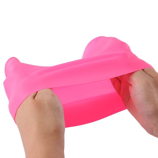Swim Cap Elastic Put on Easily Silicone Silicone Swimcap Long Hair for Training