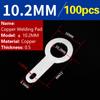 100Pcs Welding Sheet Soldering Lug  Silver-plated Copper Single Head Soldering Terminal Circular Weld Washer