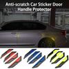 4Pcs Self Adhesive Car Reflective Stickers Scratch Resistant Premium Auto Door Handle Reflector Decal