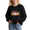 Kids' Fashion Loose-Fit Casual Long-Sleeve Christmas Print Oversized Crewneck Sweatshirt