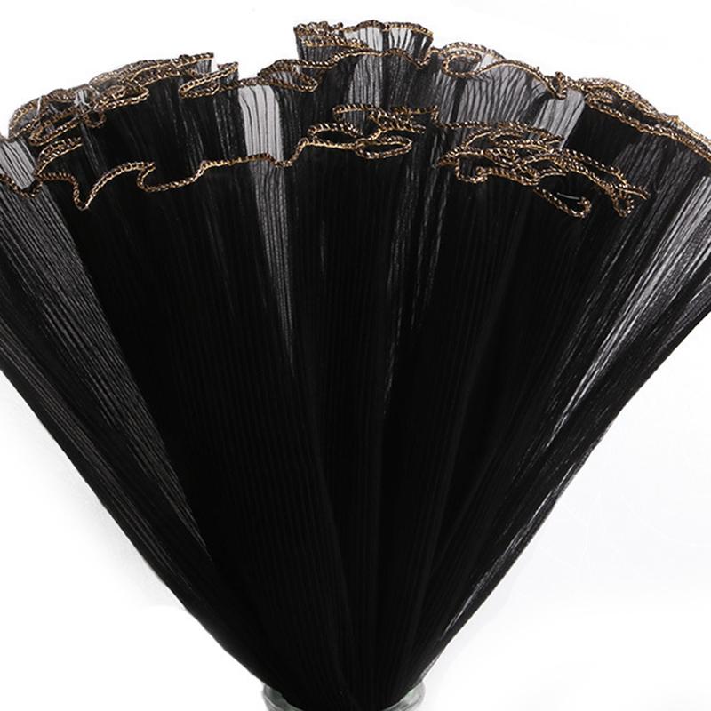 4Ярда*28СМ Упаковочное кружево Бумага Цветочная упаковка Сетка Пряжа Букет в рулоне Волнистая пряжа Жемчужная кромка Сетка Ручная работа Флорист