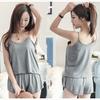 Women's Plus Size Summer Pajama Set: Simple Camisole Vest and Loose Shorts Two-Piece