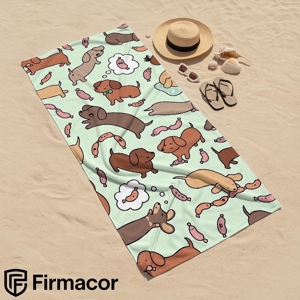 Dachshund Cartoon Cartoon Anime Beach Towel Microfiber Quick Dry Super Absorbent Soft Bath Towel for Kids Adults Travel