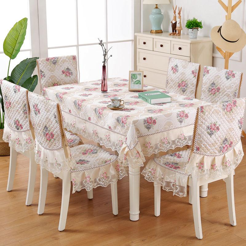 Чехол на стул с цветами, кружевная подушка, пылезащитная розовая скатерть для банкета, чехол для обеденного стола, ткань для стула с вышивкой