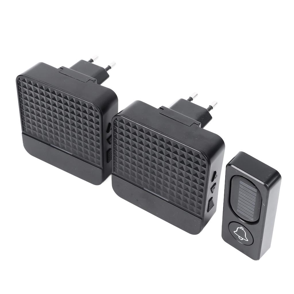 Self Powered Doorbell Black Battery Free Wireless Smart Elderly Pager Mini Doorbell
