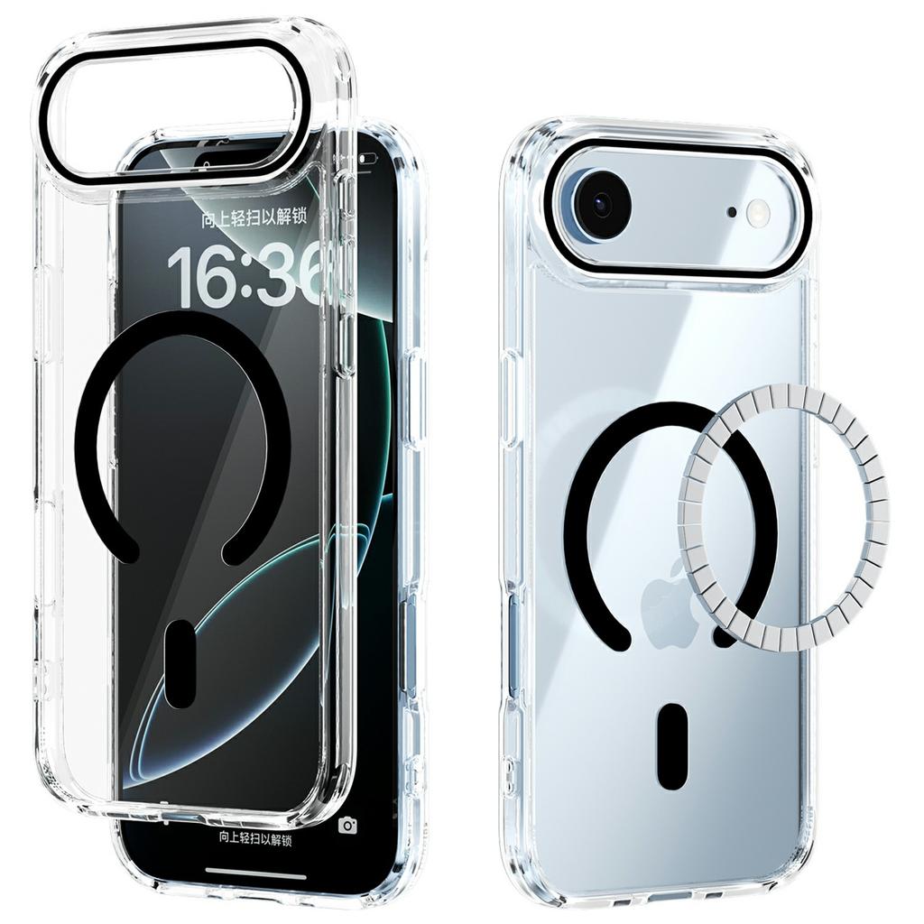 Для чехла iPhone Air, совместимого с MagSafe, прозрачная задняя крышка для телефона из ТПУ и ПК, устойчивая к царапинам