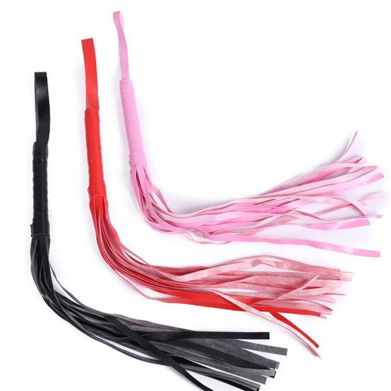 PU Leather Whip Sex Spanking BDSM Bondage Handle Whip Sex Whip Gay Fetish Horse Adult Flirting Sexy Game Adult Erotic Toy