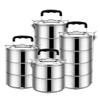 Debo Outdoor Thickened Stainless Steel 5-Layer Lunch Box with Handle